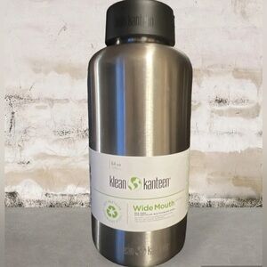 Klean Kanteen Wide 64oz Extra-Wide Mouth 90% Recycled Easy to Fill With Ice